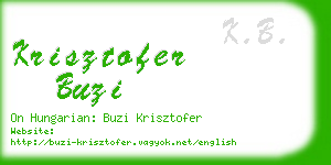 krisztofer buzi business card